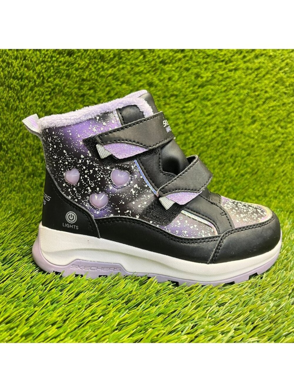 Skechers Storm Blazer Girls Size 13C Black Purple Athletic Waterproof Snow Boots